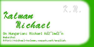 kalman michael business card